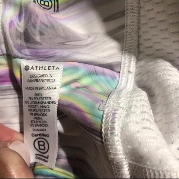 Athleta Contender Opal Capri Powerlift Leggings Size XS Pastel Pattern - Picture 11 of 12